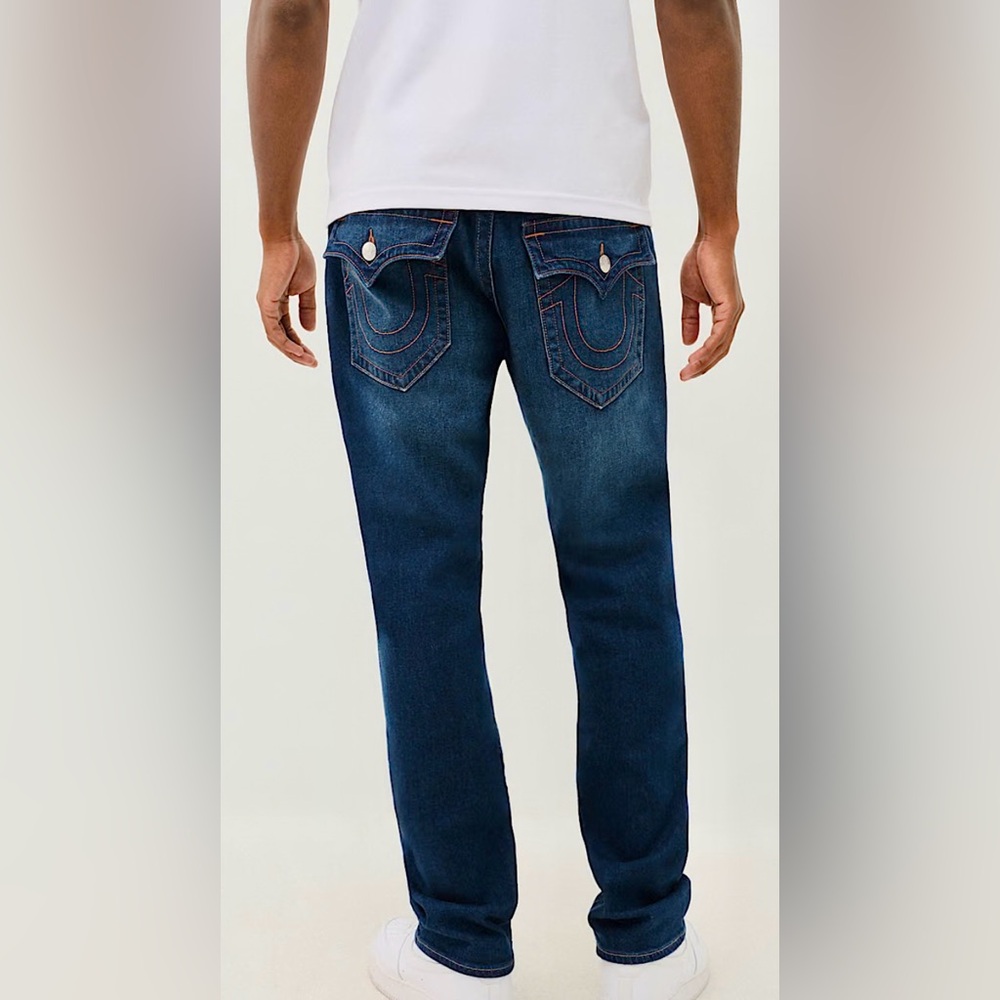 True Religion Geno Flap Slim Dark Blue Jeans Size: W31 L32 NWT‎